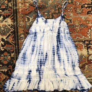 Blue & White Tie Dye Babydoll Dress 🐳